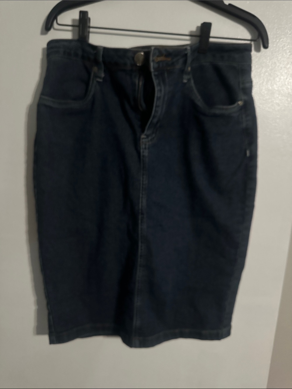Dark Blue Denim Pencil Skirt - Classic Women’s Style